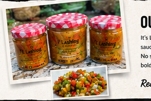 It's Lashing jars and fresh pepper mix